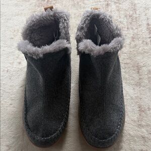 Dearfoams Men's Memory Foam Indoor House Slippers Brixen Ankle Boot Size 10W